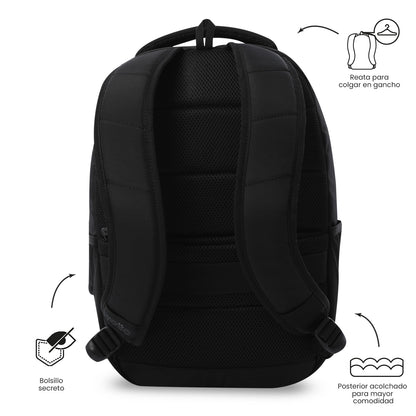 Mochila Executiva para Laptop de 14" com Codec L1 2.0, Preta, Masculina