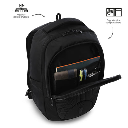 Mochila Executiva para Laptop de 14" com Codec L1 2.0, Preta, Masculina
