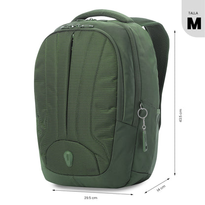 Mochila executiva para PC de 14" com codec L1 2.0, verde, masculina.