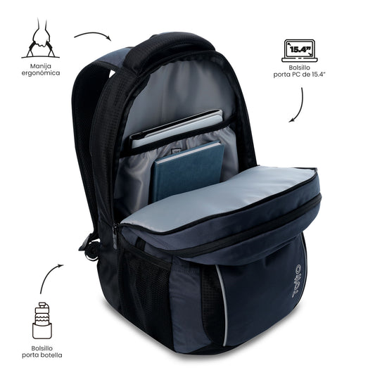Mochila Executiva Datar Large 2.0 para Laptop de 15,4", Azul, Masculina