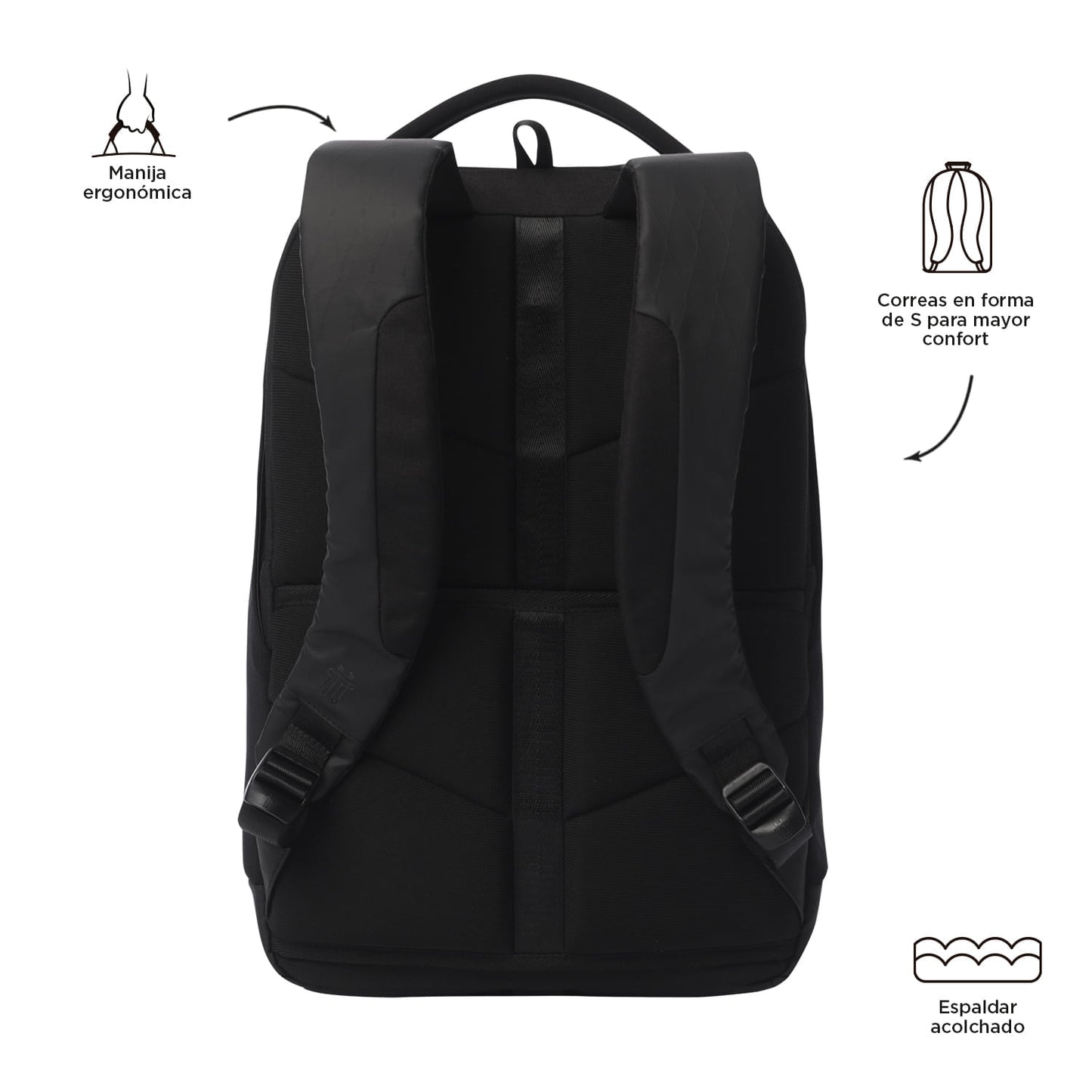 Morral Ejecutivo Porta PC16" Deploy Negro Hombre