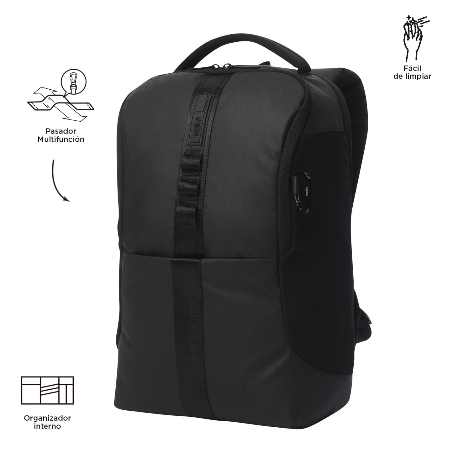 Morral Ejecutivo Porta PC16" Deploy Negro Hombre