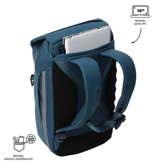 Morral Multifuncional Expandible Dual Azul Porta PC 16”