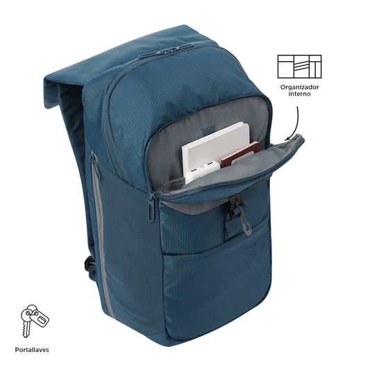 Morral Multifuncional Expandible Dual Azul Porta PC 16”
