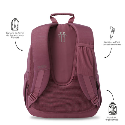 Morral Juvenil Porta PC 14" Acuarela Neo Rosado Rose