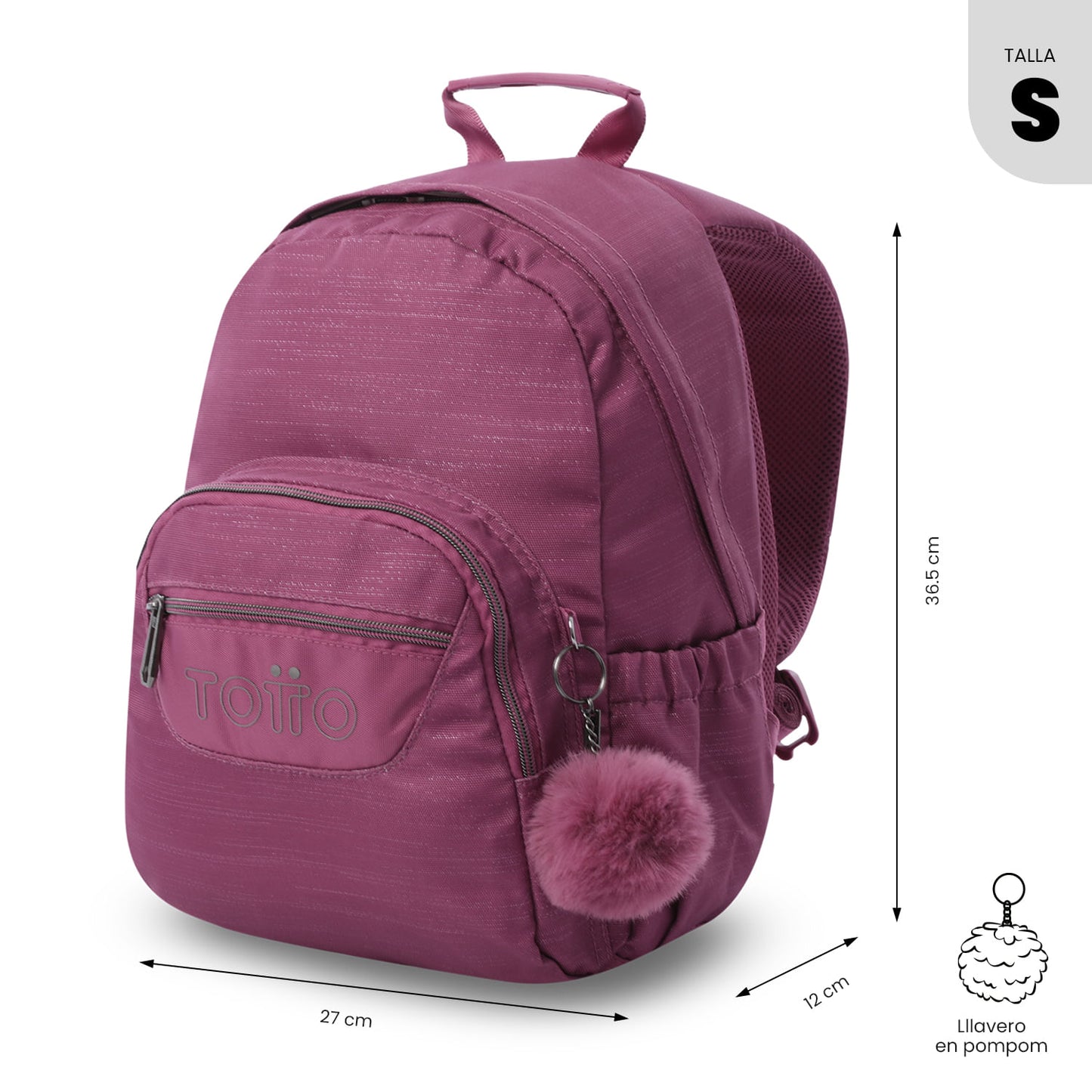 Mochila infantil pequena Tempera Neo rosa-clara