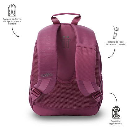 Mochila infantil pequena Tempera Neo rosa-clara