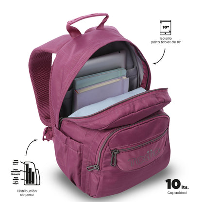 Mochila infantil pequena Tempera Neo rosa-clara