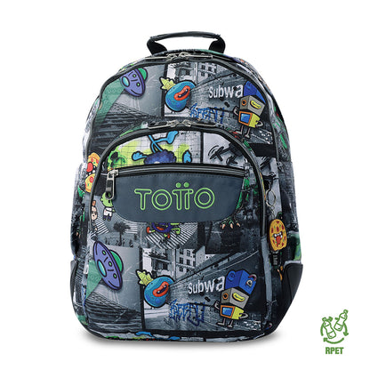 Mochila infantil para PC Rayol de 14 polegadas, preta.