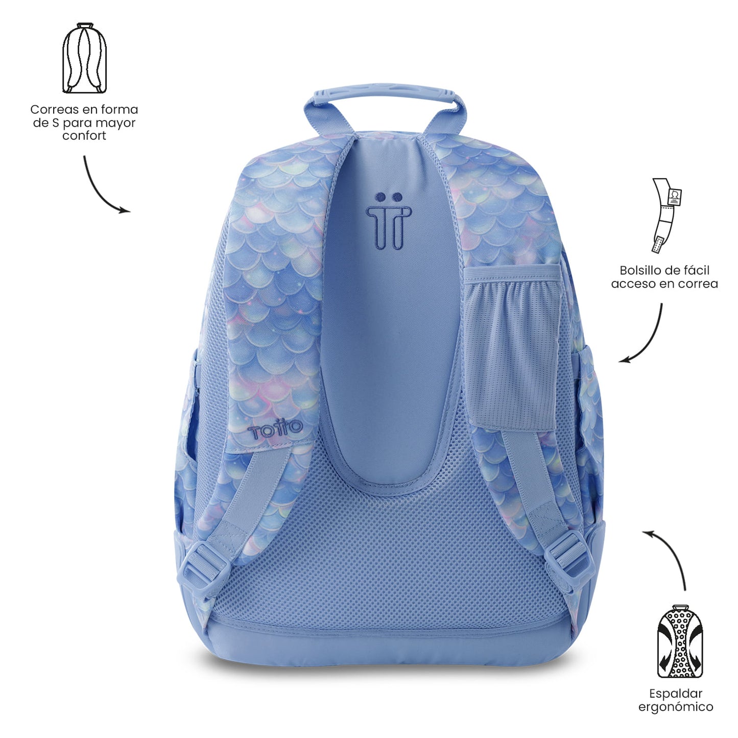 Morral Juvenil Porta PC 14" Rayol Azul