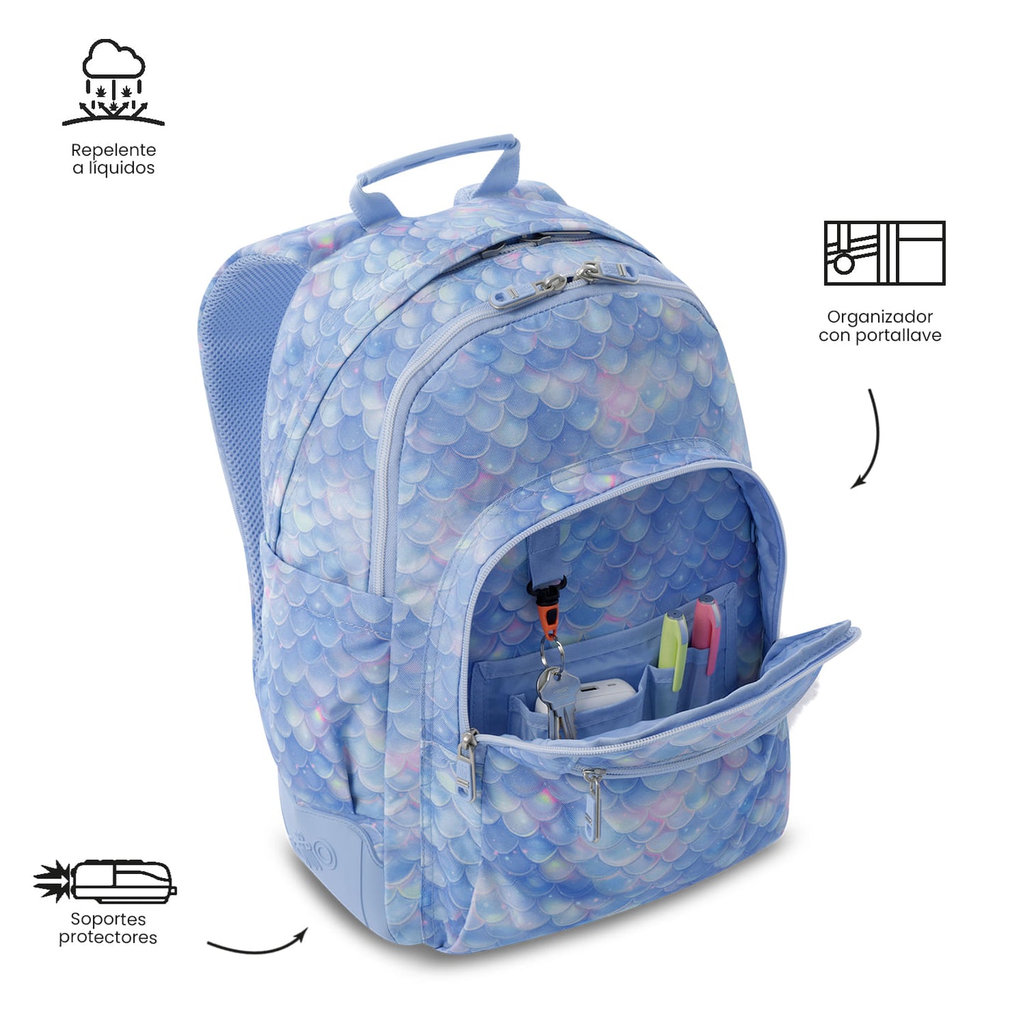 Morral Juvenil Porta PC 14" Rayol Azul