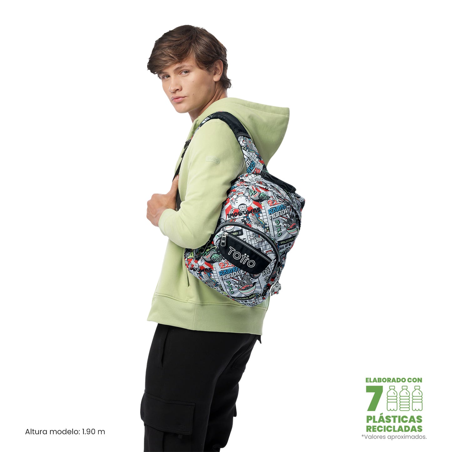 Mochila infantil pequena cinza-escura