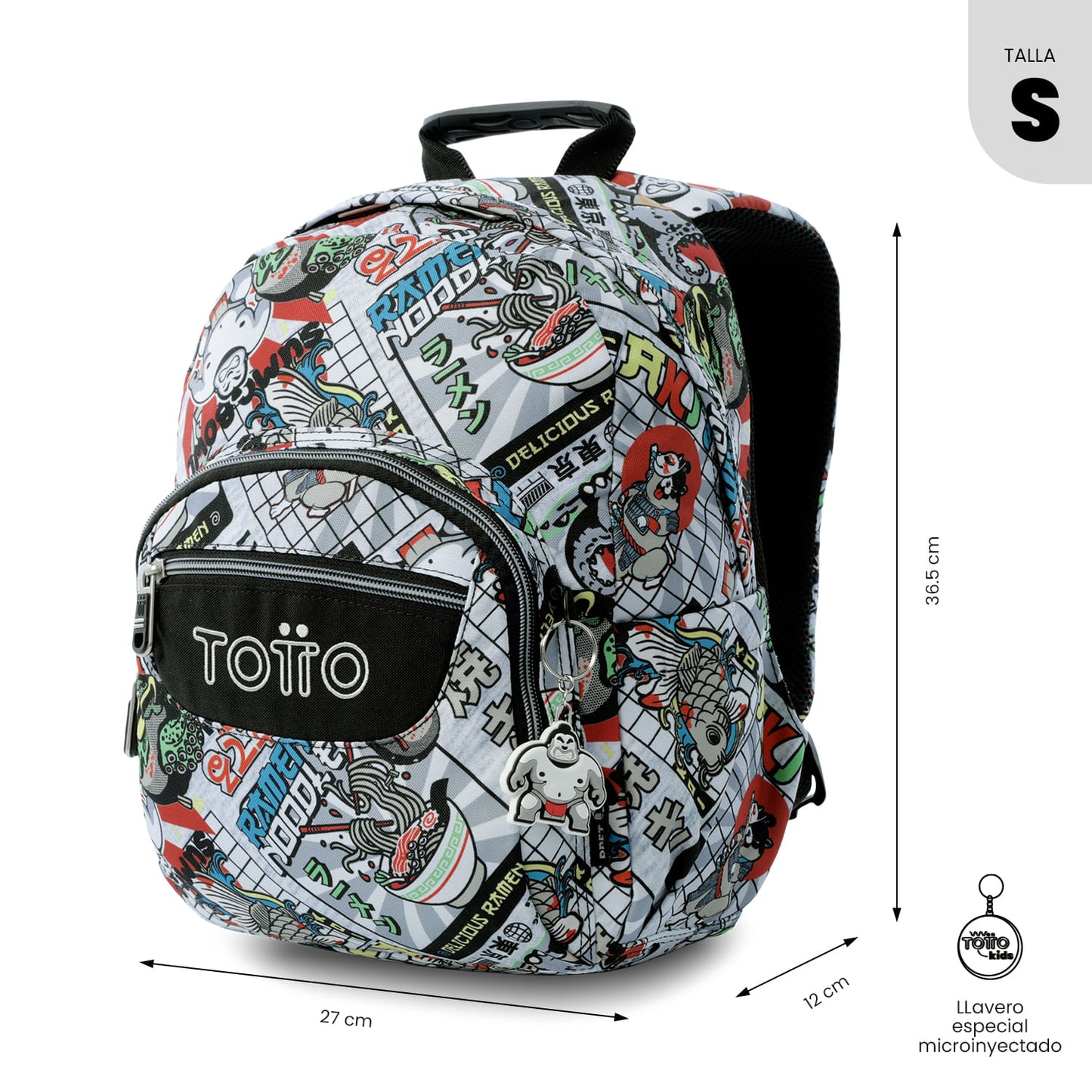 Mochila infantil pequena cinza-escura