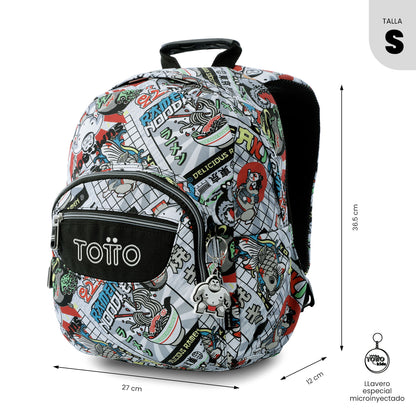 Mochila infantil pequena cinza-escura