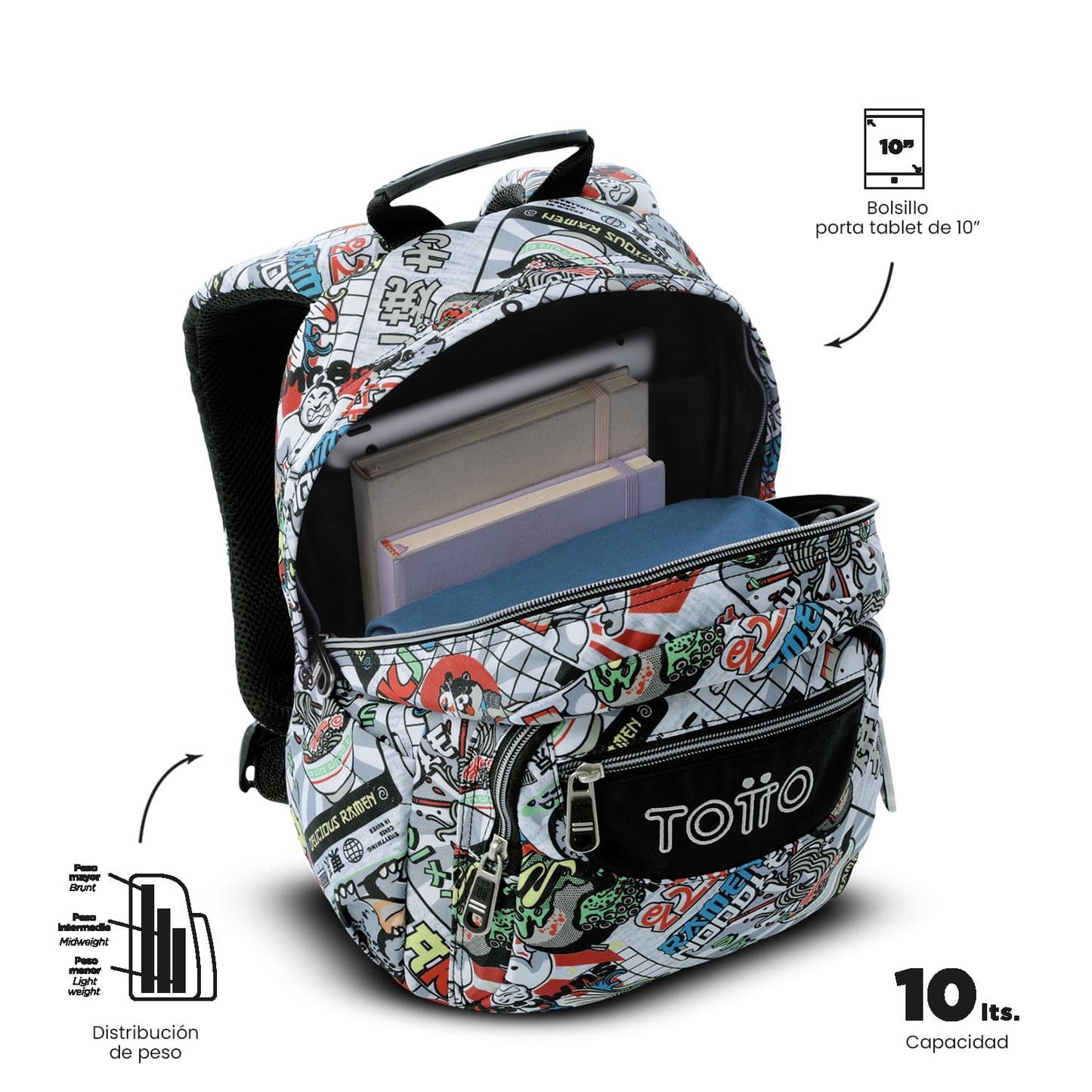 Mochila infantil pequena cinza-escura