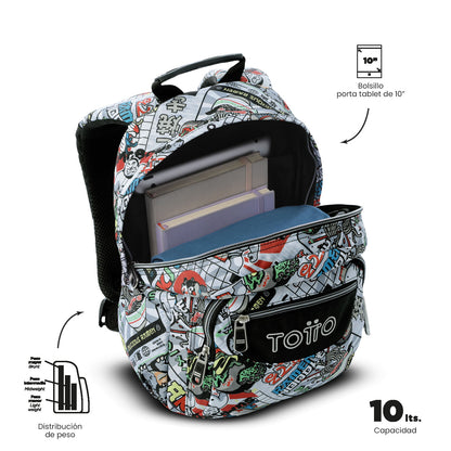 Mochila infantil pequena cinza-escura