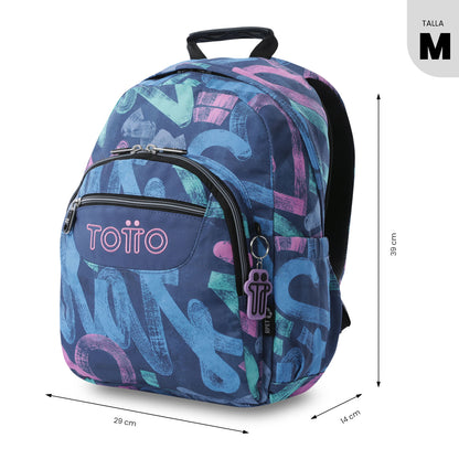 Morral Juvenil Porta PC 13" Gommas Azul