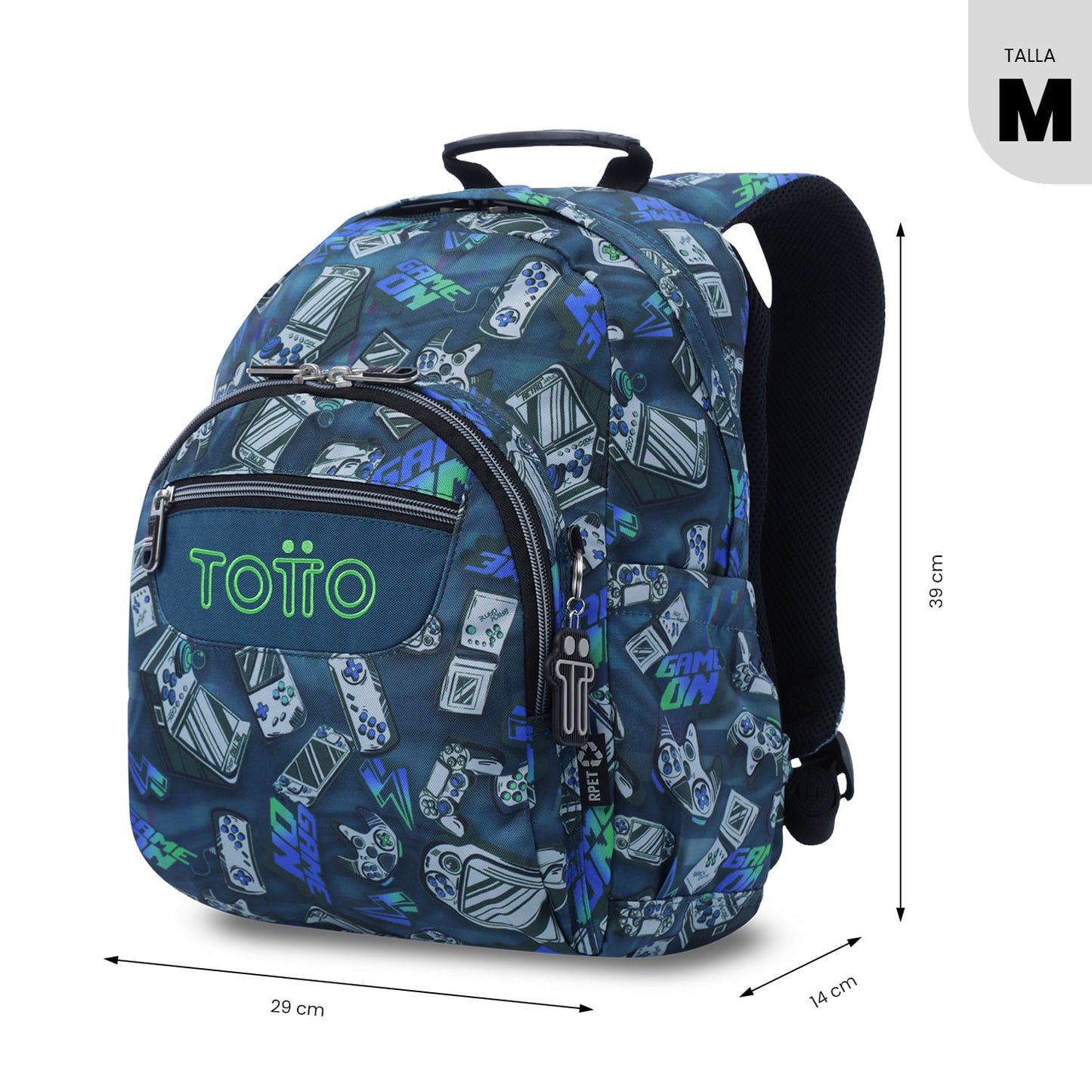 Morral Juvenil Porta PC 13" Gommas Azul