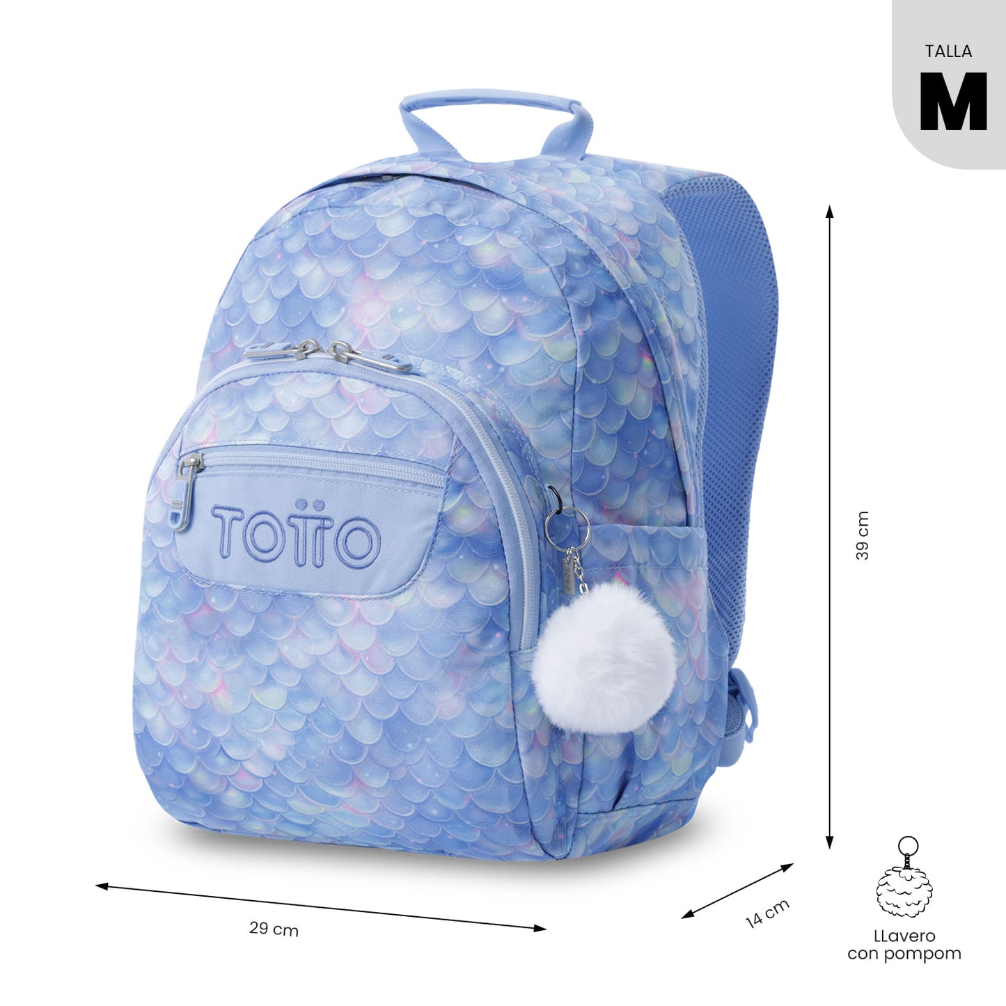 Morral Juvenil Porta PC 13" Gommas Azul