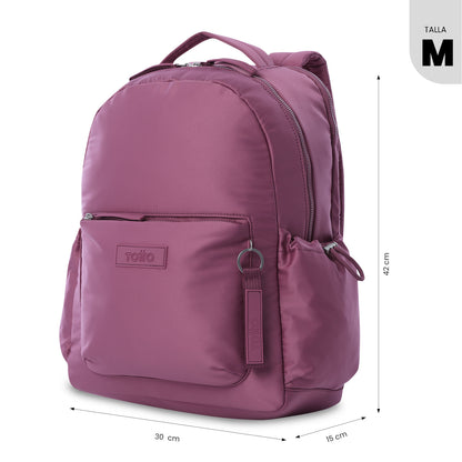 Morral Universitario Porta PC 14" Estambul Rosado Rose Mujer