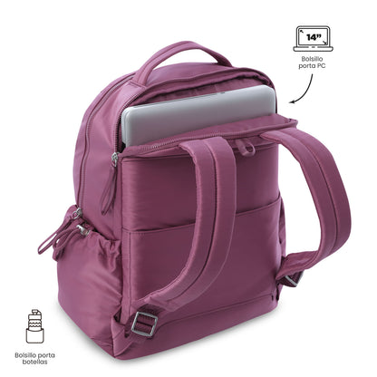 Morral Universitario Porta PC 14" Estambul Rosado Rose Mujer