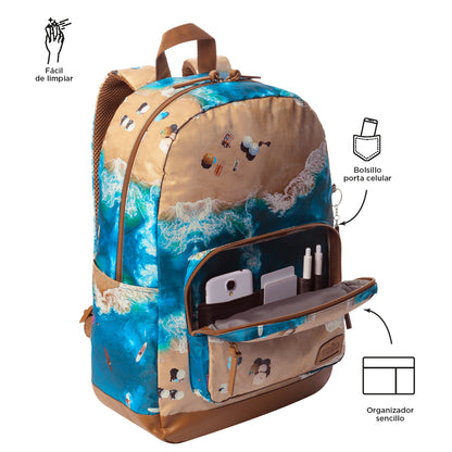 Morral Universitario Porta PC 14" Tocax Verde Hombre