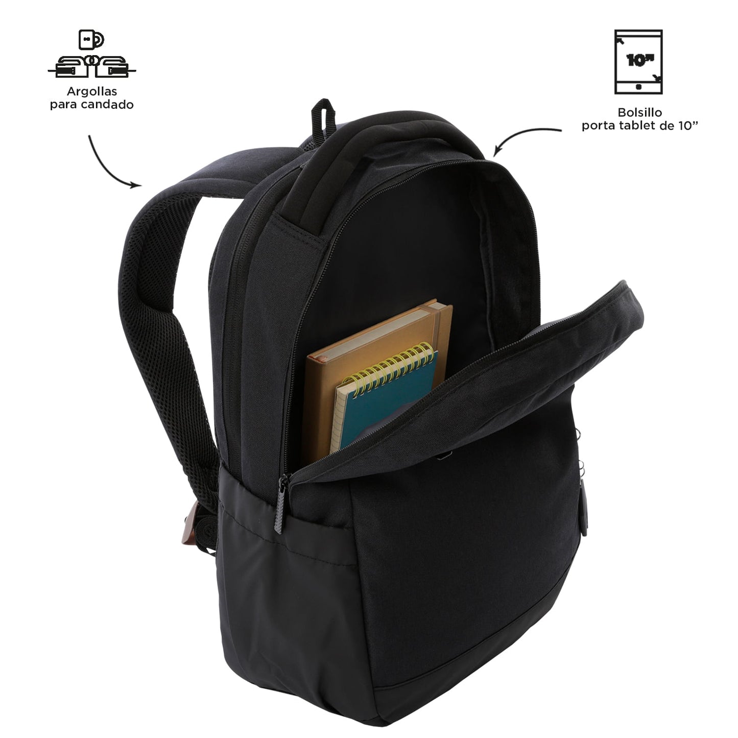Morral Ejecutivo Porta PC 14" Deleg 2.0 Negro Hombre