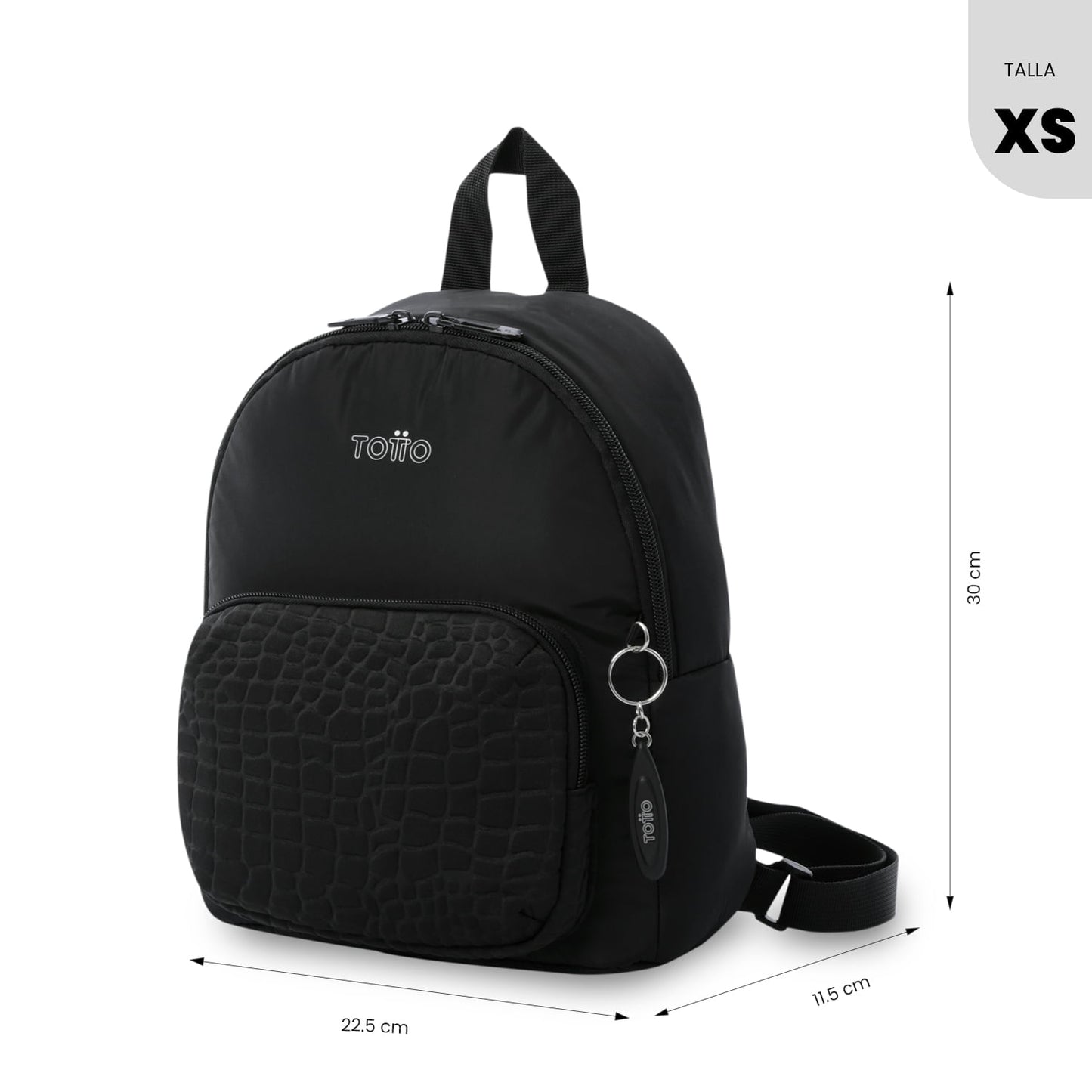 Mochila pequena Baltra para mulheres, preta.