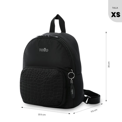 Mochila pequena Baltra para mulheres, preta.