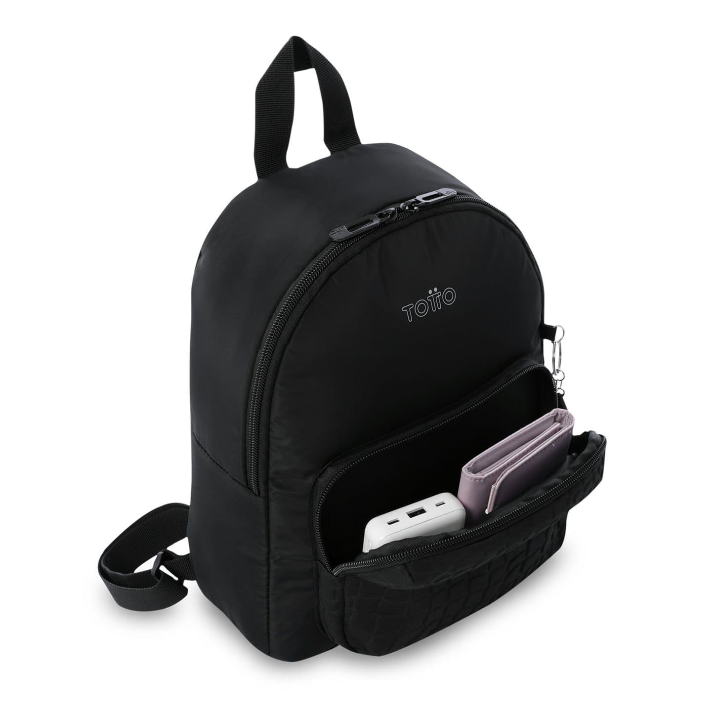 Mochila pequena Baltra para mulheres, preta.