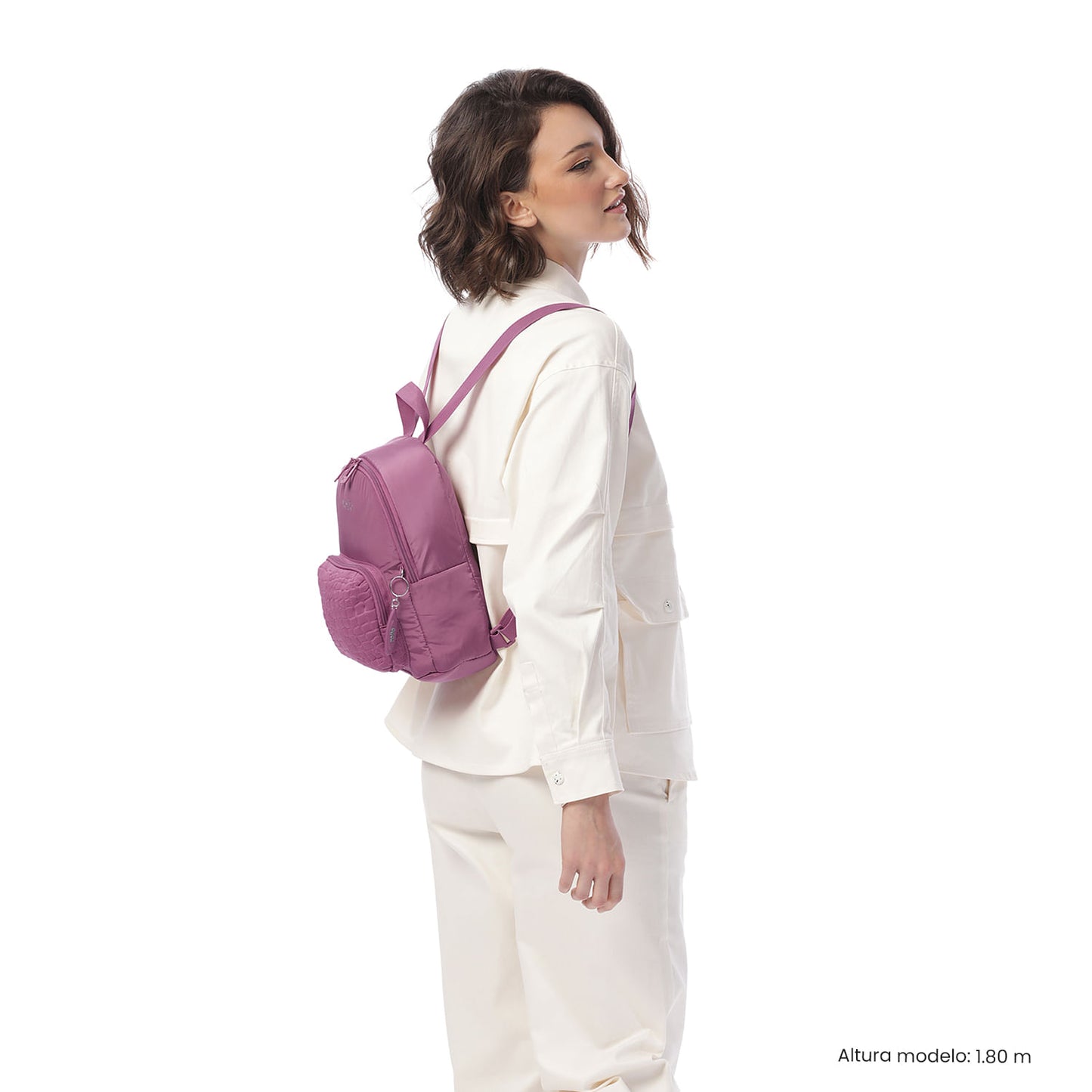 Mochila pequena Baltra para mulheres, rosa claro