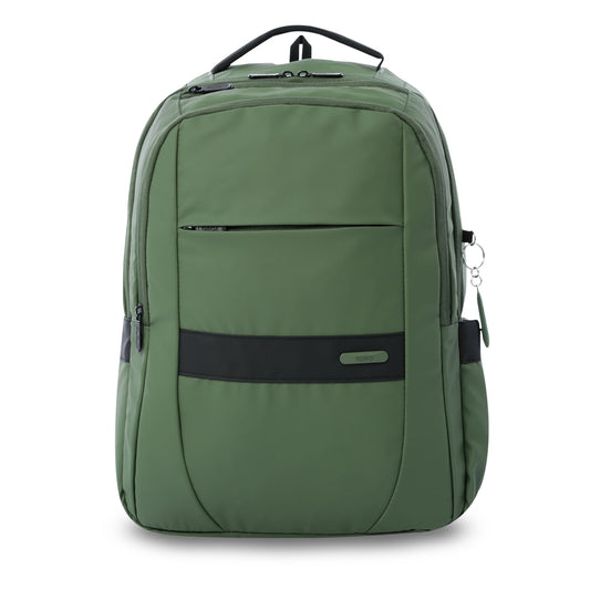 Mochila executiva Wivetto 2.0 para laptop de 16", verde, masculina.