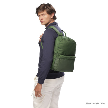 Mochila universitária masculina Dragonar 2.0 verde com estojo para PC de 13".