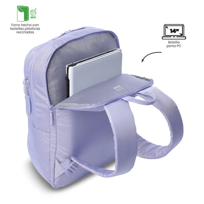 Morral Universitario Porta PC 14" Cloud Morado Mujer