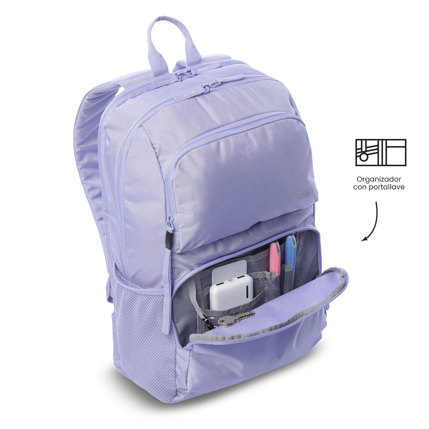 Morral Universitario Porta PC 14" Cloud Morado Mujer