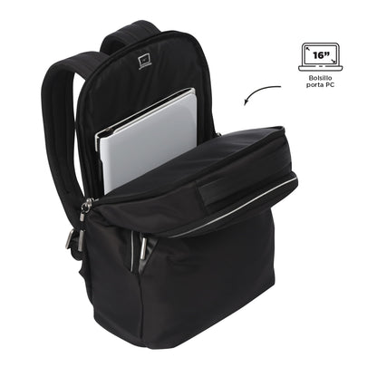 Morral Ejecutivo Porta PC16" Roxanne Negro Mujer