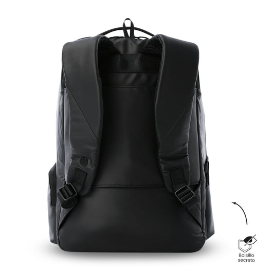 Mochila executiva feminina preta Laila para laptop de 16".