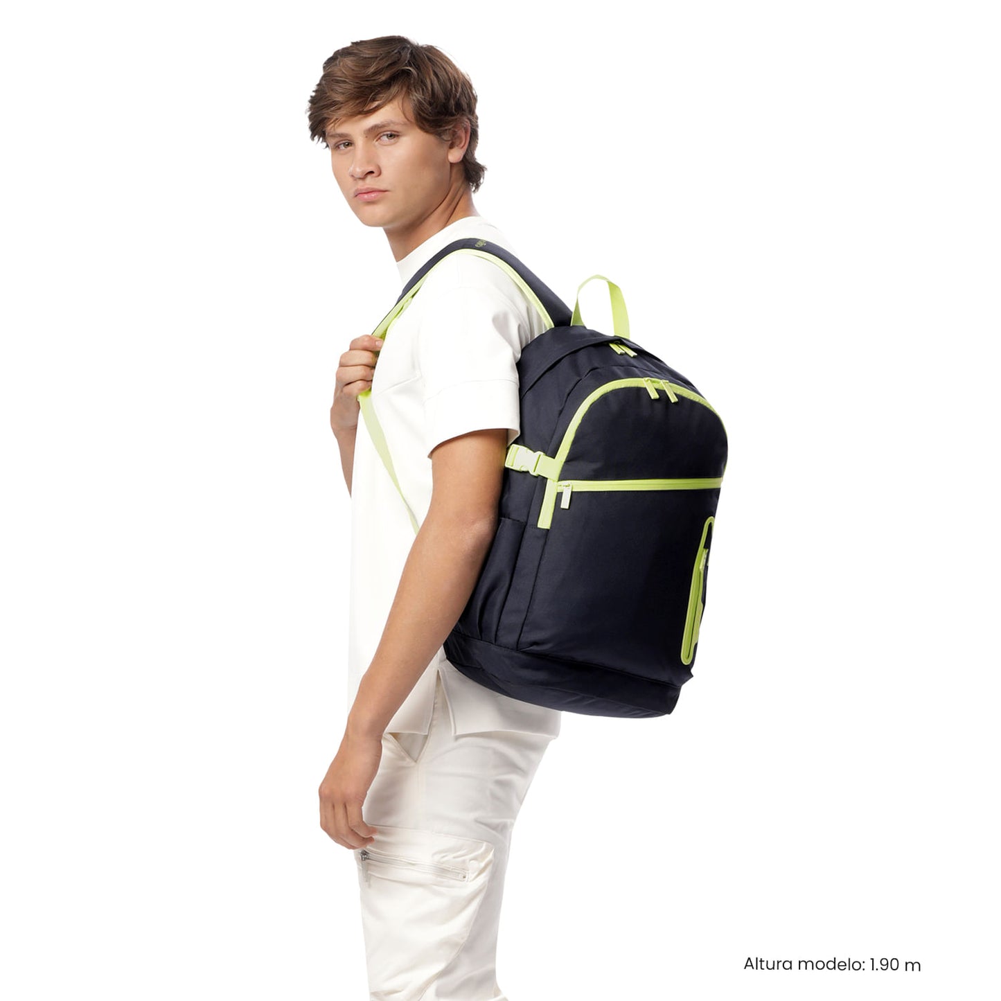 Mochila Universitária com Estojo para PC de 16", Azul Mina, para Homens
