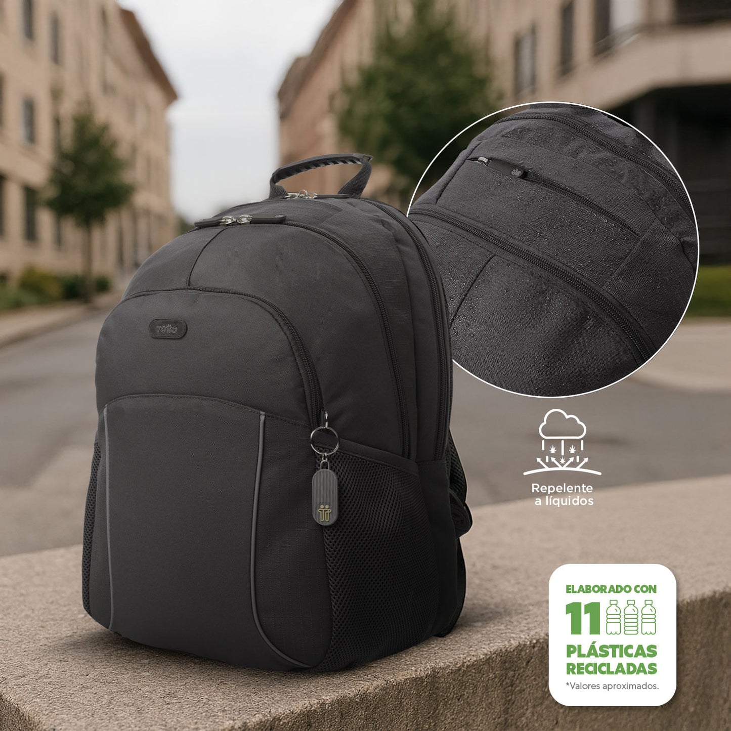 Morral Universitario Porta PC 15.4" Cambri 2.0 Gris Unisex