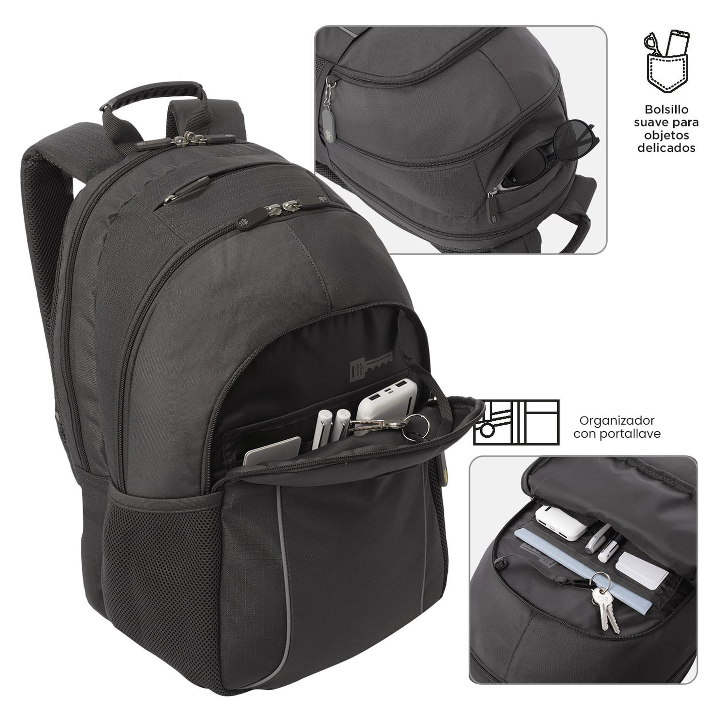 Morral Universitario Porta PC 15.4" Cambri 2.0 Gris Unisex