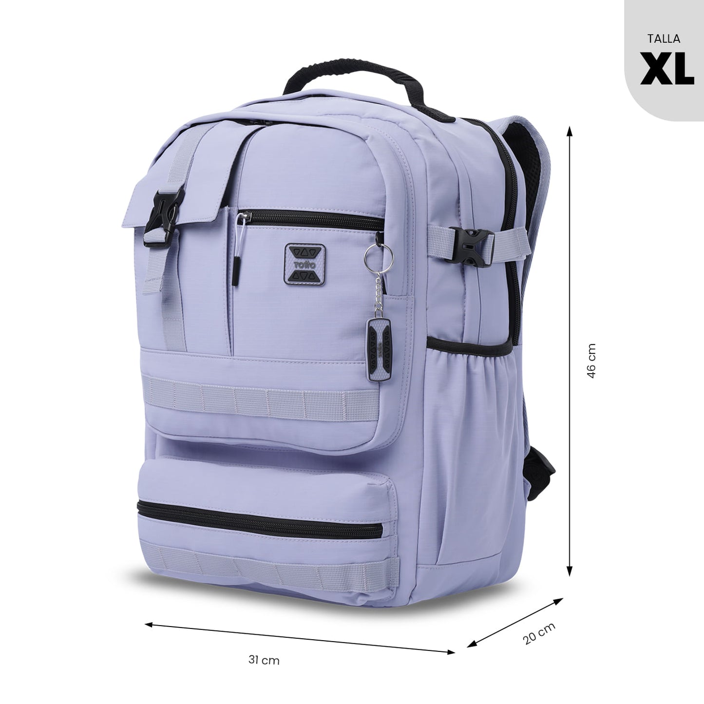 Mochila feminina roxa para laptop, estilo spa, ideal para estudantes universitárias, com capacidade para laptops de até 15,4".