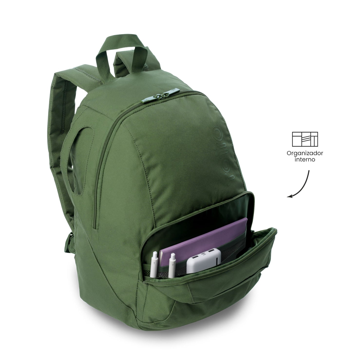 Mochila Universitária Masculina Verde Gammatto
