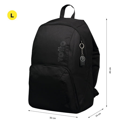 Morral Universitario Ometto Negro Unisex Con Organizador