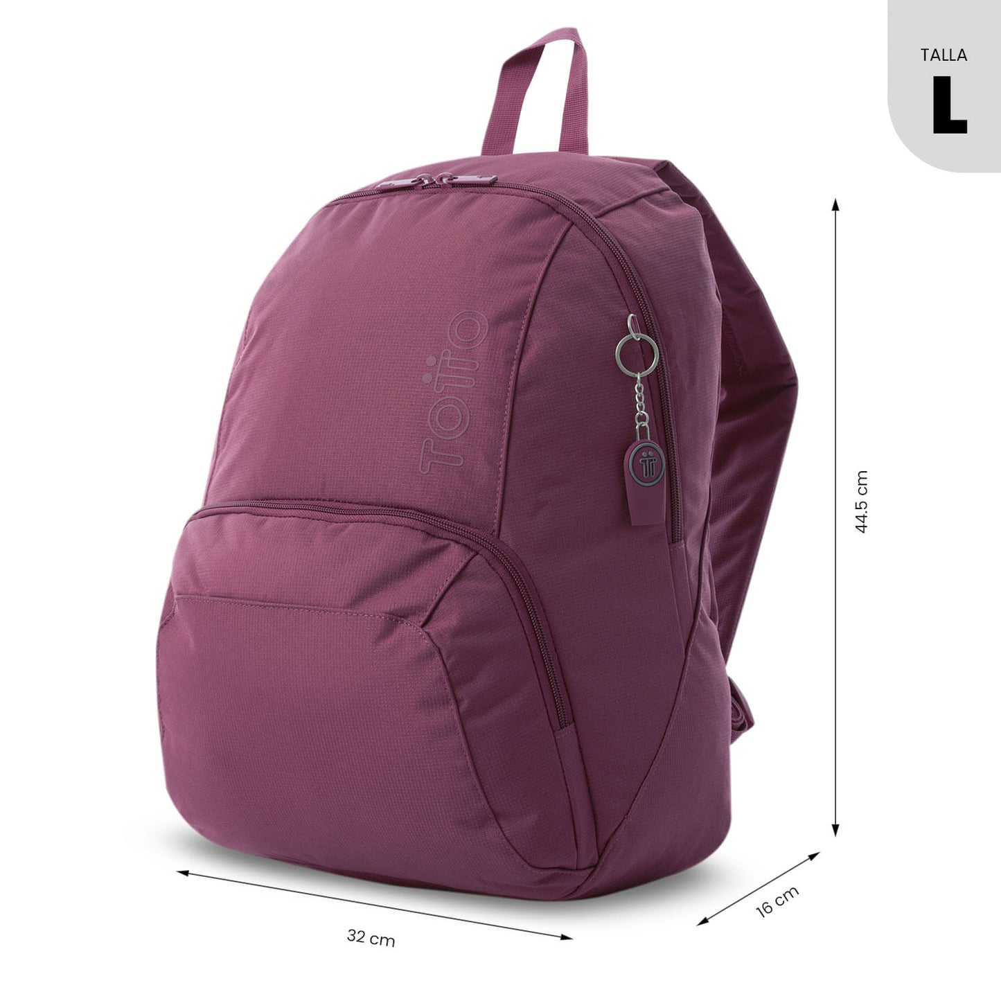 Mochila universitária Ometto Pink Rose para mulheres