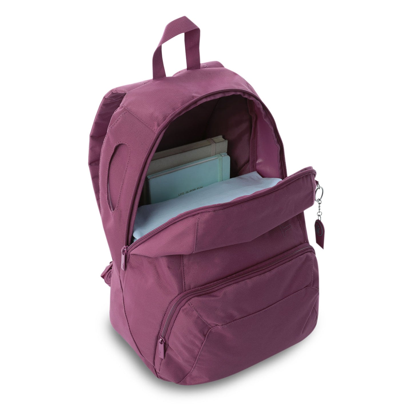 Mochila universitária Ometto Pink Rose para mulheres