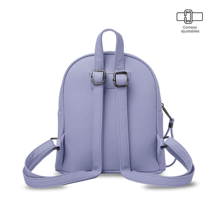Mochila pequena feminina roxa lisa