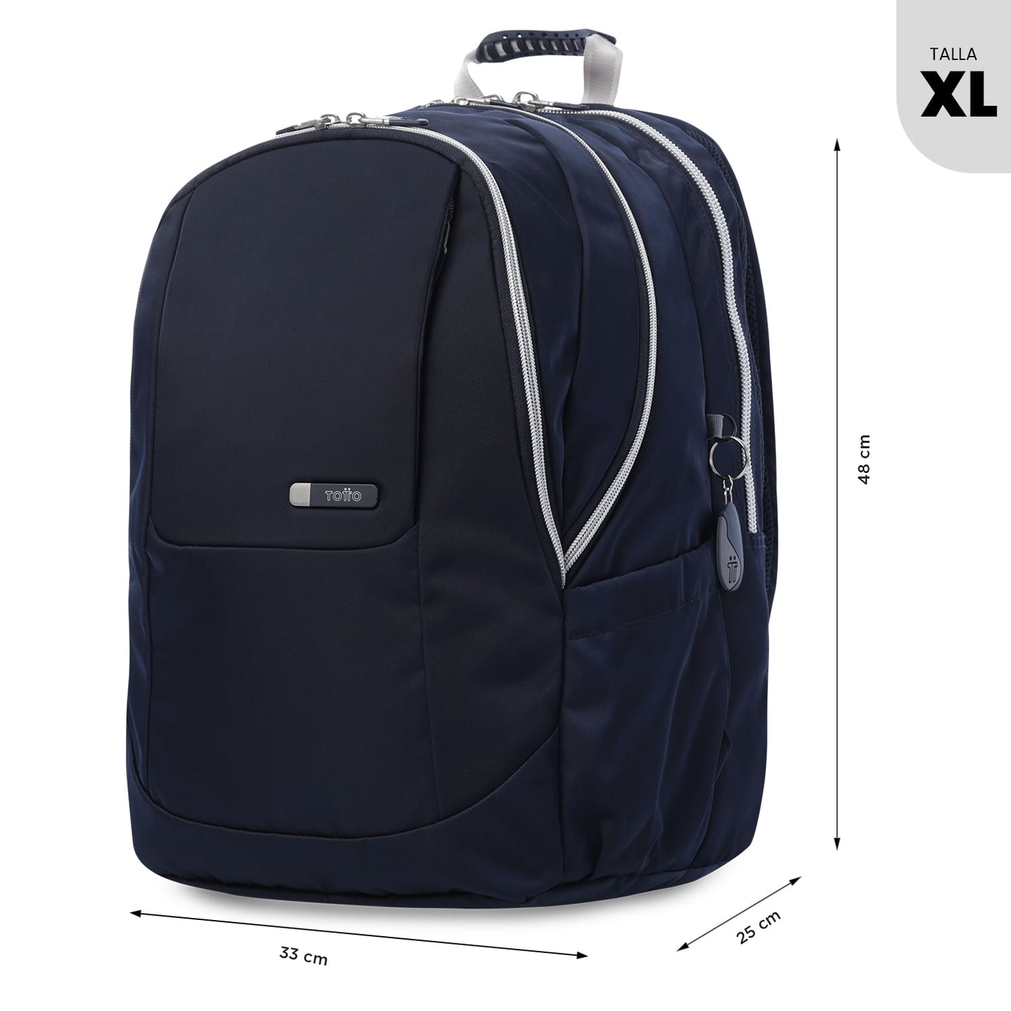 Mochila universitária feminina Krimmler Twill 2.0 azul com compartimento para laptop de 15,4".