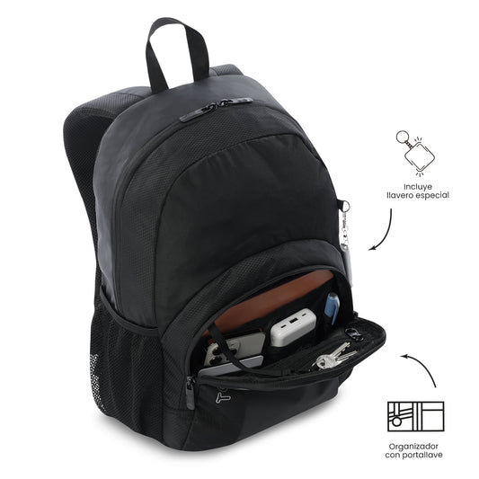 Morral Universitario Teck 3.0 Porta PC 13" Negro Hombre