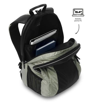 Morral Universitario Teck 3.0 Porta PC 15.4" Beige Hombre