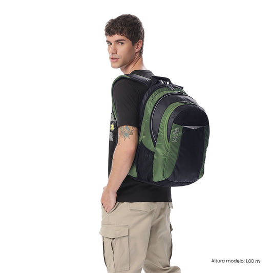 Morral Universitario Teck 3.0 Porta PC 15.4" Verde Hombre